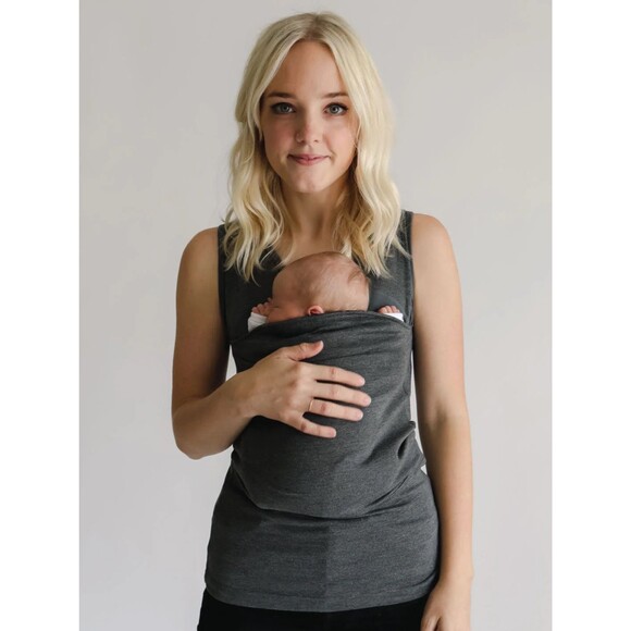 Lalabu Tops - LALABU Women’s Soothe Shirt Gray Sleeveless Nursing Top Size M
